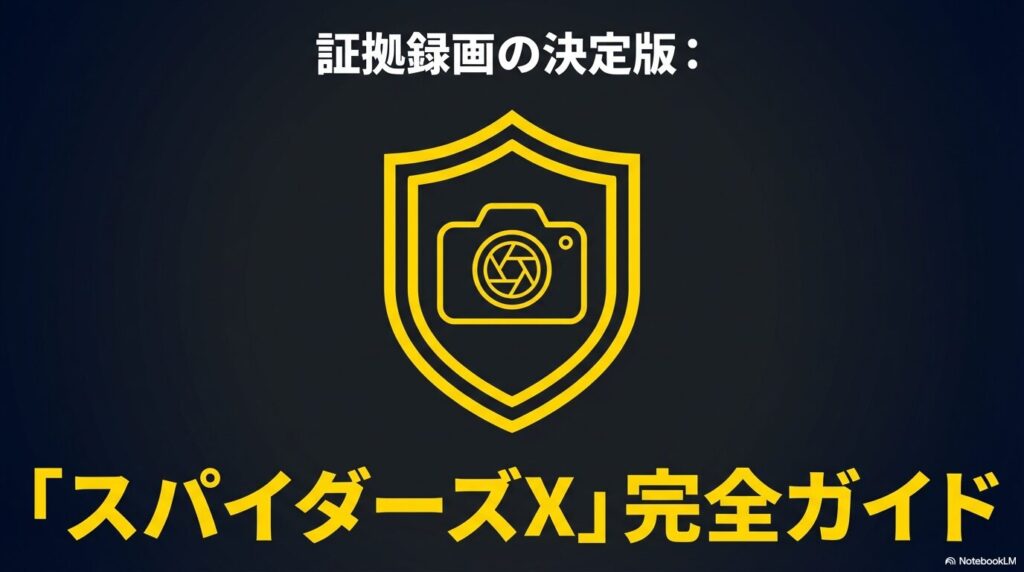 スパイダーズXとは？証拠撮りにおすすめの小型カメラ